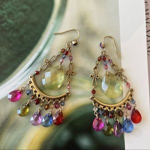 Colorful Chandelier Gem Earrings